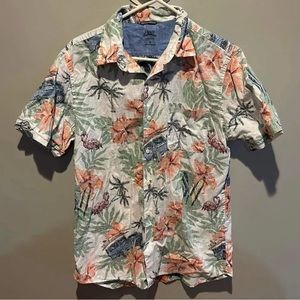 Izod Saltwater Hawaiian Button Down Shirt